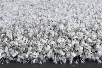 Galaxy Shaggy Rug 6699 White Silver