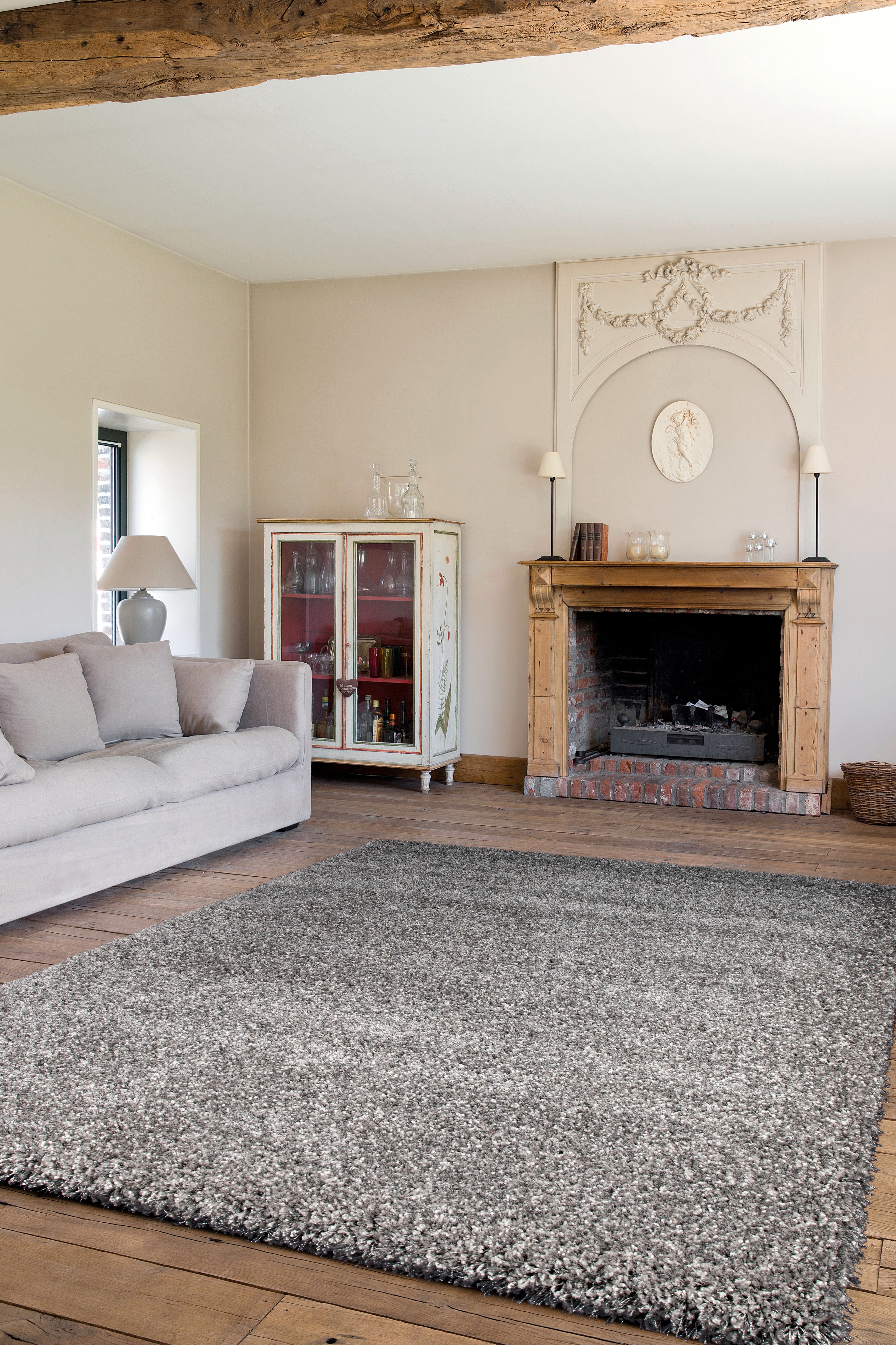 Galaxy Shaggy Rug 039001/9999 Silver