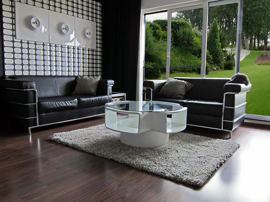 Galaxy Shaggy Rug 039001/6699 White Silver